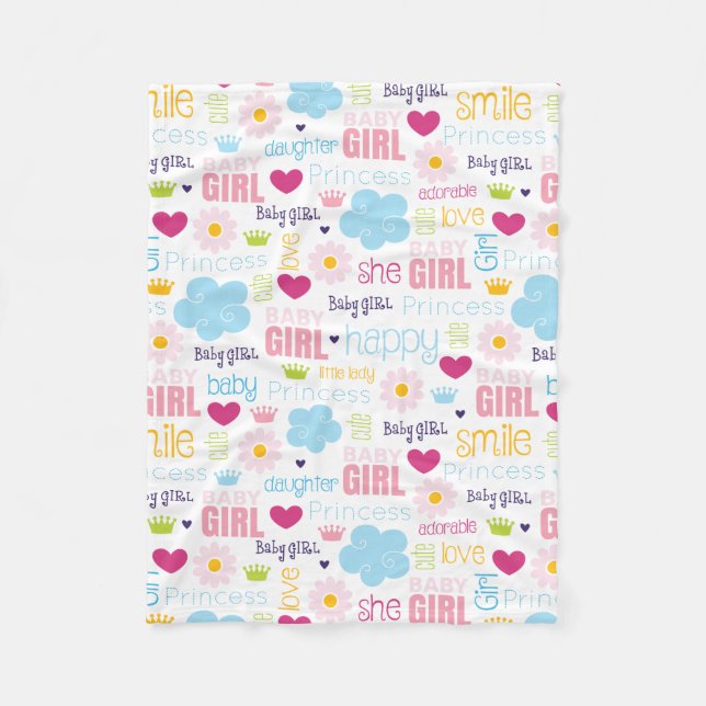 Baby Mädchen Fleecedecke (Vorderseite)