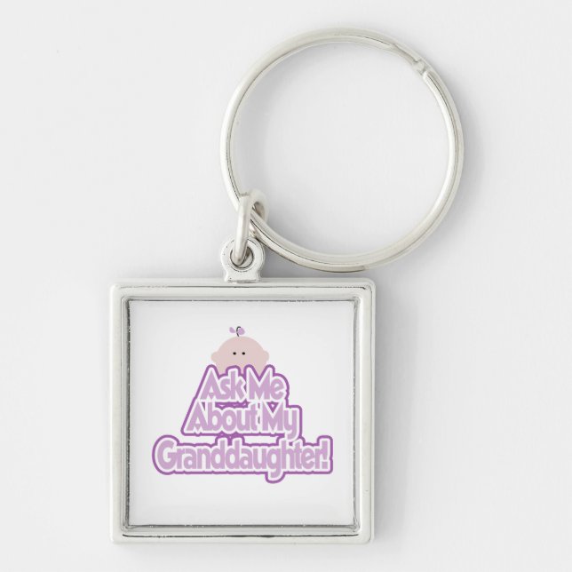 Baby-Mädchen fragen über meine Enkelin-Geschenke Schlüsselanhänger (Vorne)