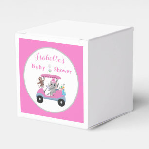 Baby-Mädchen-Golf-Elefant & Affe-Dusche Geschenkschachtel