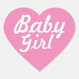 Baby Mädchen Herz-Aufkleber