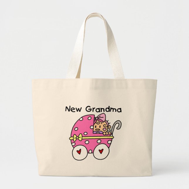 Baby-Mädchen-neue Großmutter-T - Shirts und Jumbo Stoffbeutel (Vorne)