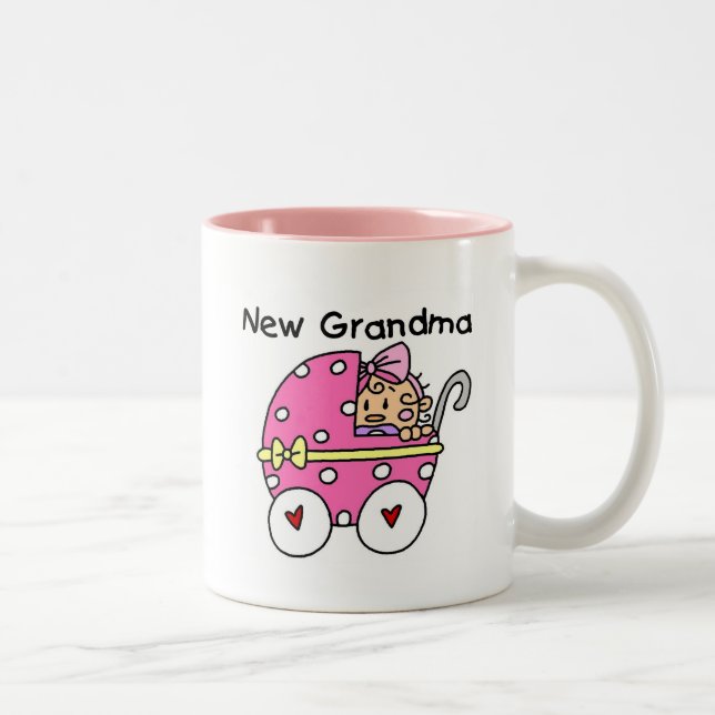 Baby-Mädchen-neue Großmutter-T - Shirts und Zweifarbige Tasse (Rechts)