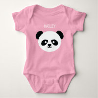 Baby-Mädchen-niedlicher Panda personalisiertes