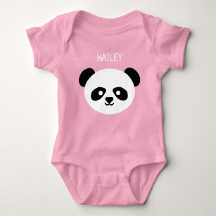 Baby-Mädchen-niedlicher Panda personalisiertes Baby Strampler