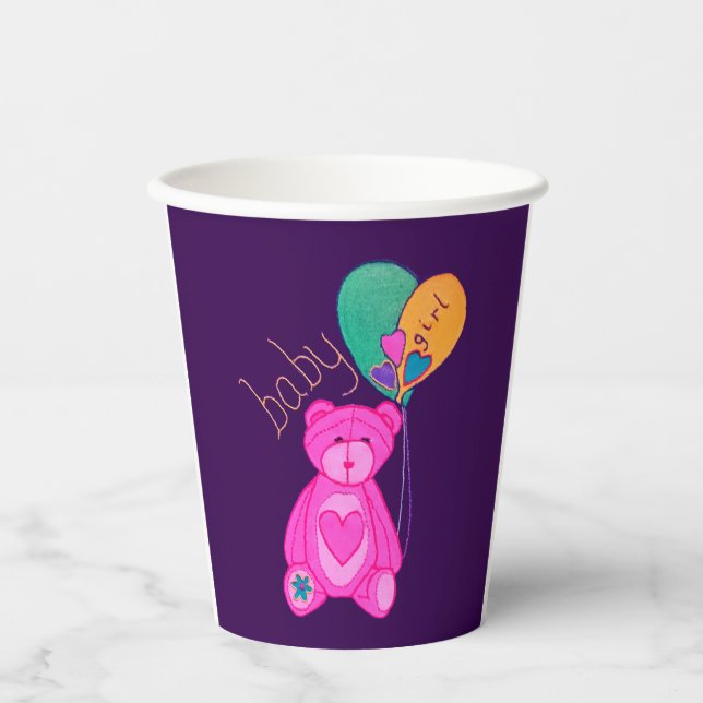 Baby Mädchen Pappbecher (Vorderseite)