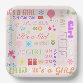 Baby Mädchen Pappteller