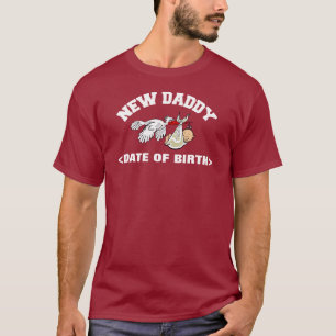 Baby-Mädchen-personalisierter neuer Vati-T - Shir T-Shirt