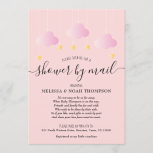 Baby-Mädchen-Rosa-Einladung zur Babyparty per Post Einladung