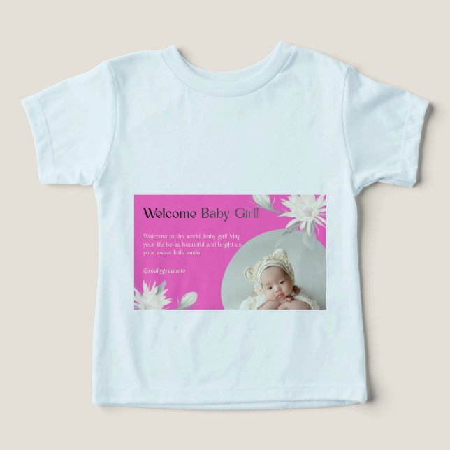 Baby-Mädchen-Shirt (Design Vorderseite)