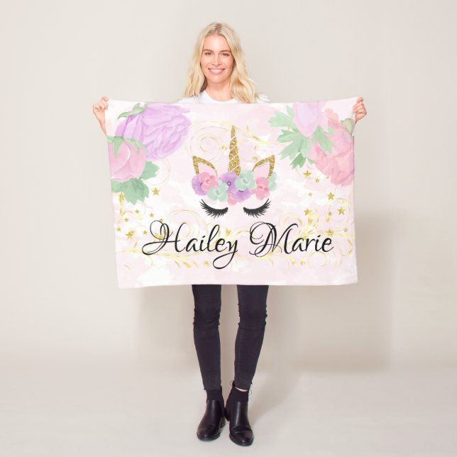 Baby-Mädchenniedlicher kundenspezifischer Fleecedecke (Beispiel)