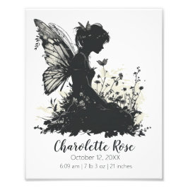 Baby Mairytale Silhouette Thema Foto drucken