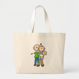Baby Makes Three T-Shirts und Geschenke Jumbo Stoffbeutel