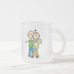 Baby Makes Three T-Shirts und Geschenke Mattglastasse