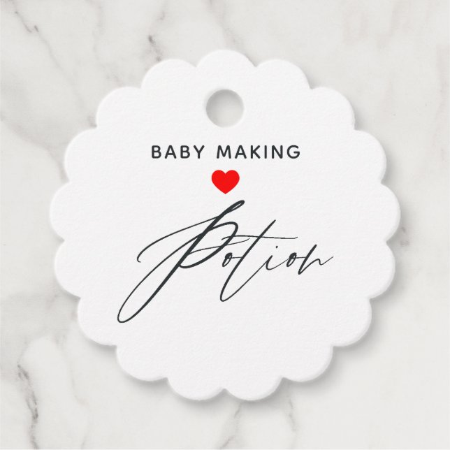 Baby Making Potion Baby Dusche Vielen Dank Geschenkanhänger (Vorderseite)