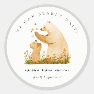 Baby Mama muss frühzeitig abwarten Babydusche Runder Aufkleber