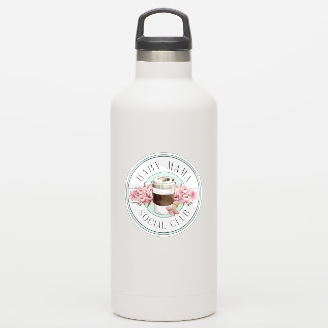 Baby Mama Social Club Aqua Aufkleber (Wassserflasche)