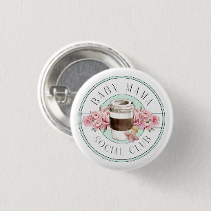 Baby Mama Social Club Aqua Button