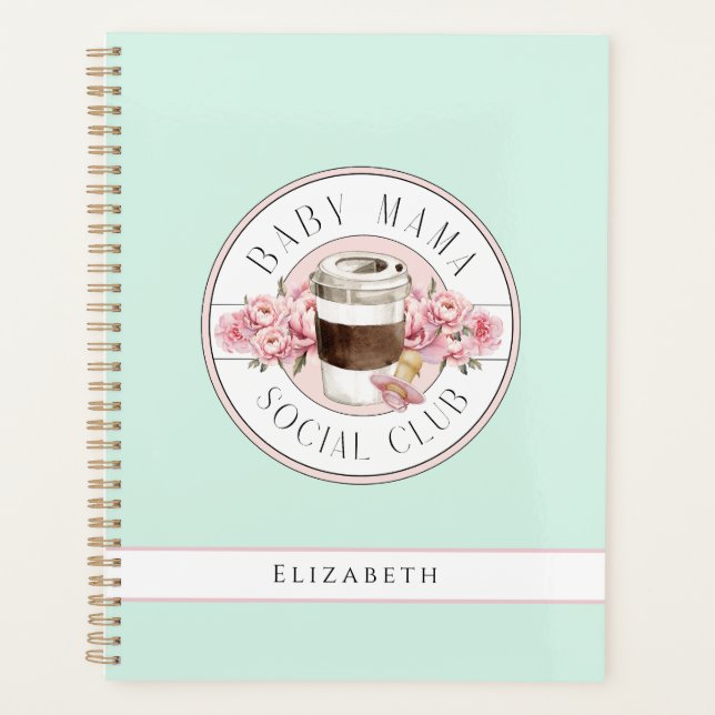 Baby Mama Social Club, Aqua Personalisiert Planer (Vorderseite)
