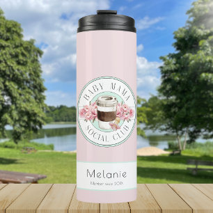 Baby Mama Social Club Pink Aqua Thermosbecher