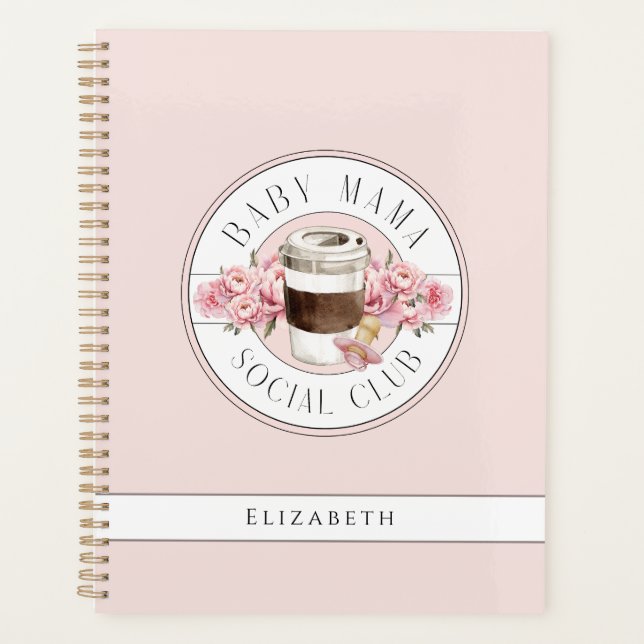 Baby Mama Social Club, Pink Personalisiert Planer (Vorderseite)
