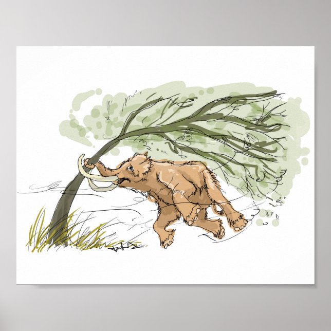 Baby Mammoth Print Poster (Vorne)
