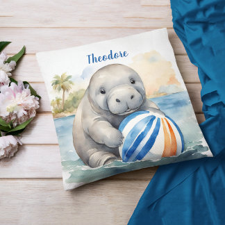 Baby Manatee Personalisiert Boys Kissen