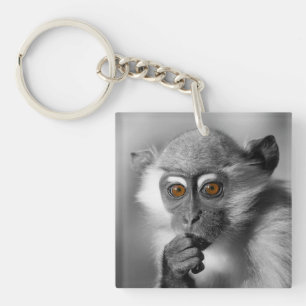 Baby Mangabey Monkey Schlüsselanhänger