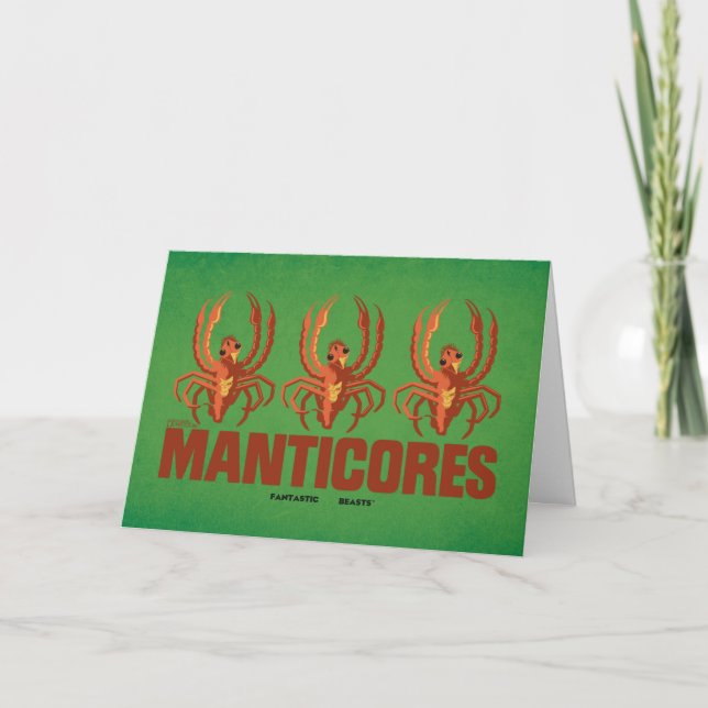 Baby Manticores Vintag Graphic Karte (Vorderseite)