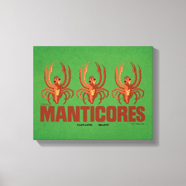 Baby Manticores Vintag Graphic Leinwanddruck (Vorderseite)