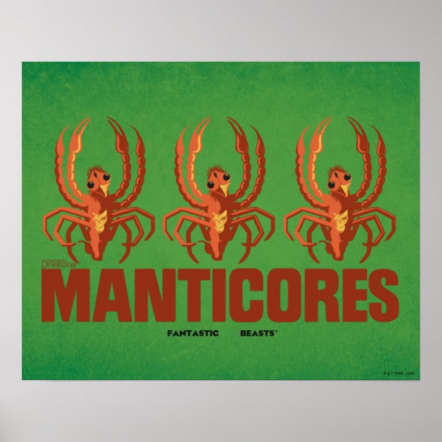 Baby Manticores Vintag Graphic Poster (Vorne)