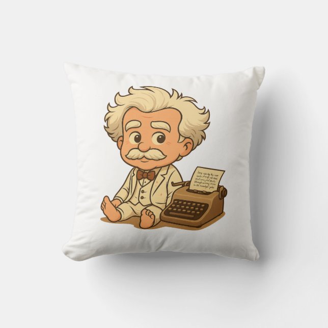 Baby Mark Twain Pillow Kissen (Vorderseite)