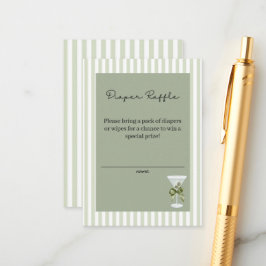 Baby Martini 'tini-one' Diaper Raffle Begleitkarte