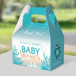 Baby-Meeres-Schildkröten-Thema-Baby-Shower-Giebel- Geschenkschachtel