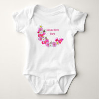 Baby Meerkat und Blume, Baby Bodysuit