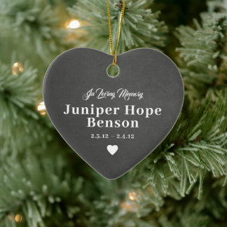 Baby Memorial Chalkboard Vollständiges Foto Keramik Ornament