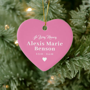 Baby Memorial Dark Pink Full Foto Keramik Ornament