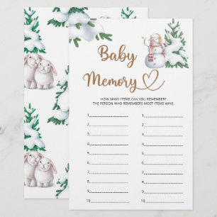 Baby Memory Winter Baby Showspiel
