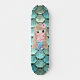 Baby Mermaid auf Meerjungeskala Skateboard