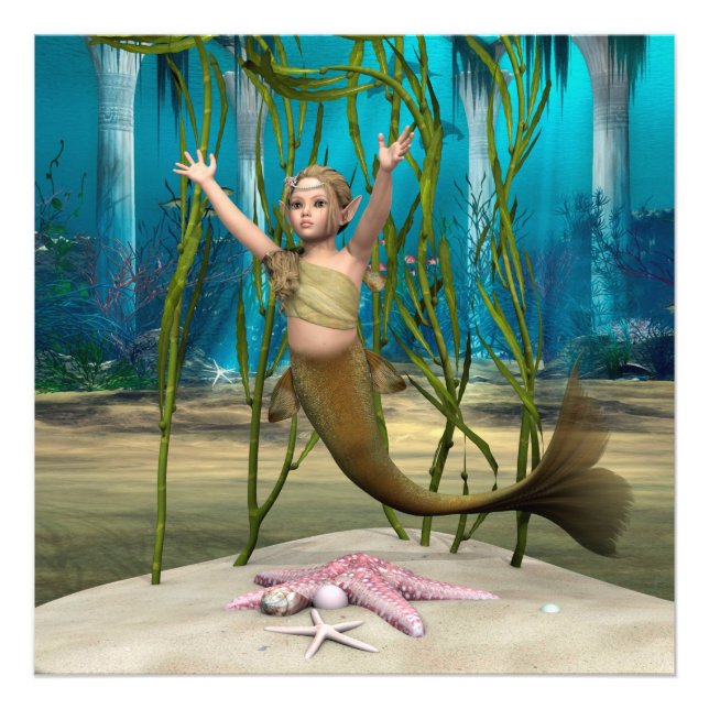 Baby Mermaid Fotodruck (Vorne)