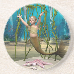 Baby Mermaid Getränkeuntersetzer