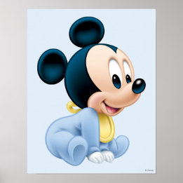 Baby Mickey | Blue Pajamas Poster