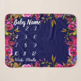 Baby Milestone Blanket Personalisiert Baby Girl Ge Sherpadecke