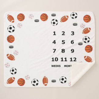 Baby Milestone Blanket Sportdesign Sherpadecke
