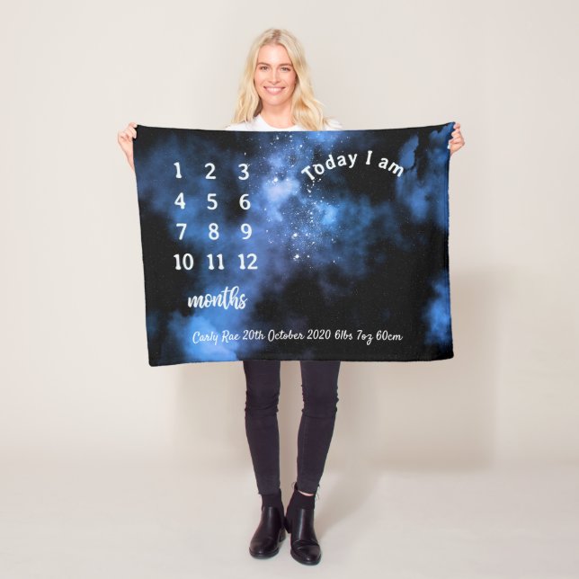 Baby Milestone galaxy Fleece Blanket (Beispiel)