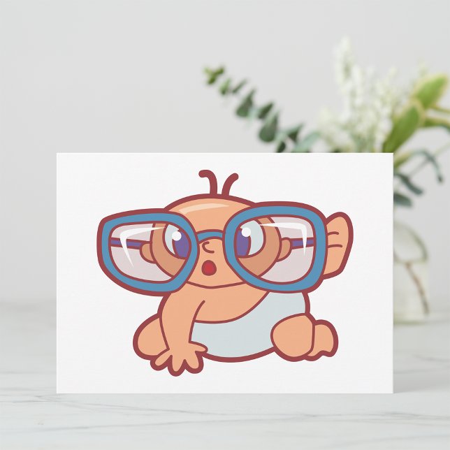Baby mit Big Glasses Einladungen (Von Creator hochgeladen)