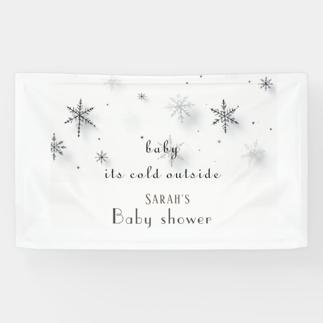 Baby mit kalter Außendusche Banner (Horizontal)