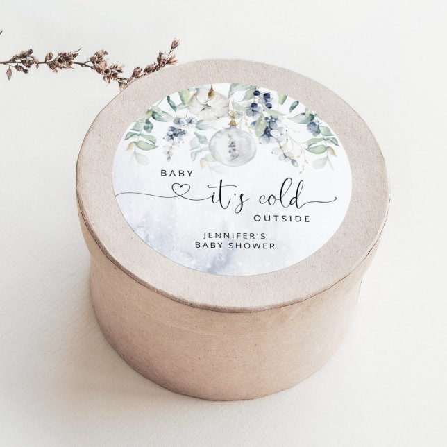 Baby mit kalter Außendusche Runder Aufkleber (Von Creator hochgeladen)