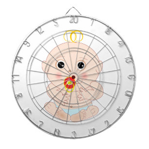 Baby mit Schnuller Cartoon Dartscheibe