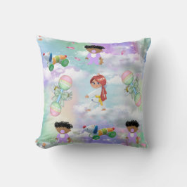 Baby-Mitspieler mit Rainbows und Wolkenwurfpfeife Kissen