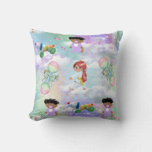 Baby-Mitspieler mit Rainbows und Wolkenwurfpfeife Kissen